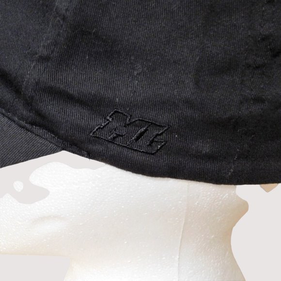 USMC Marine Corps Annapolis Bulldog Ball Cap Black Red Embroidered Hat Adj Strap - Picture 6 of 8